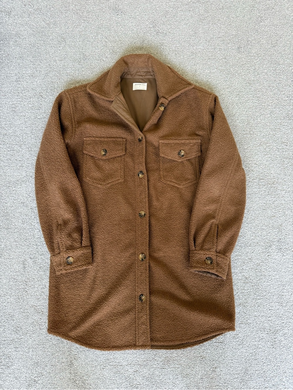 Jackson Rowe Women's Brown Sherpa Shirt Jacket - Size M